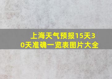 上海天气预报15天30天准确一览表图片大全