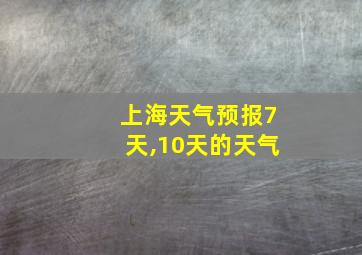 上海天气预报7天,10天的天气