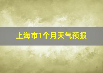 上海市1个月天气预报