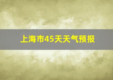 上海市45天天气预报