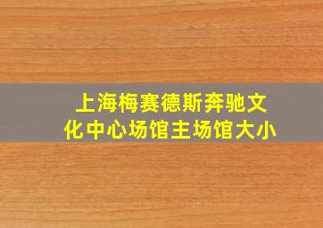 上海梅赛德斯奔驰文化中心场馆主场馆大小