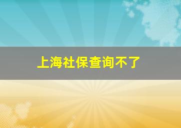 上海社保查询不了