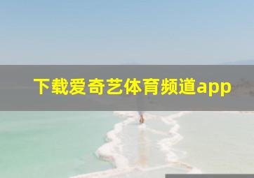 下载爱奇艺体育频道app