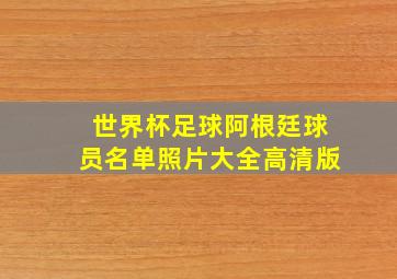 世界杯足球阿根廷球员名单照片大全高清版