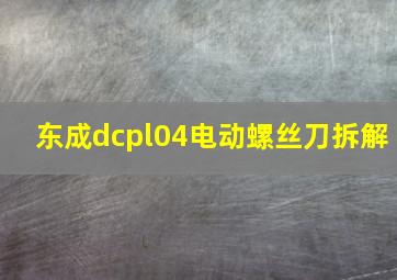 东成dcpl04电动螺丝刀拆解