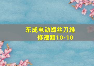 东成电动螺丝刀维修视频10-10