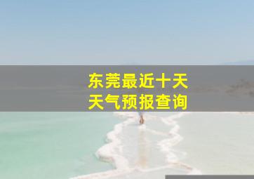 东莞最近十天天气预报查询