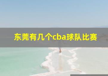 东莞有几个cba球队比赛