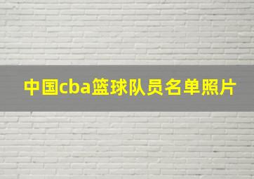 中国cba篮球队员名单照片