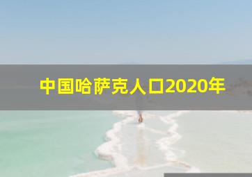 中国哈萨克人口2020年