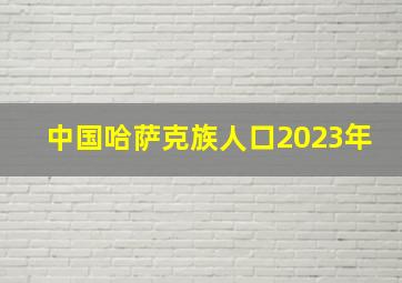 中国哈萨克族人口2023年