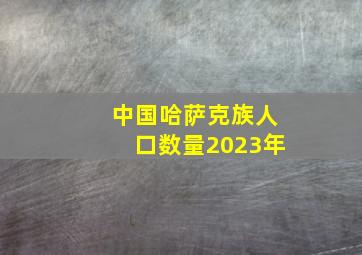 中国哈萨克族人口数量2023年