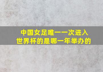 中国女足唯一一次进入世界杯的是哪一年举办的