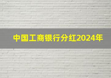 中国工商银行分红2024年