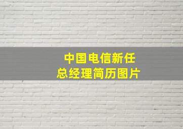 中国电信新任总经理简历图片