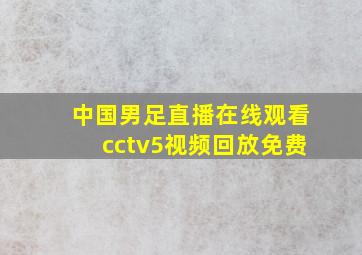 中国男足直播在线观看cctv5视频回放免费