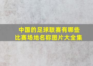 中国的足球联赛有哪些比赛场地名称图片大全集