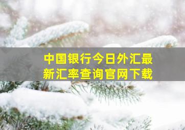 中国银行今日外汇最新汇率查询官网下载