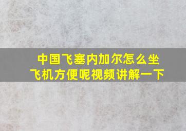 中国飞塞内加尔怎么坐飞机方便呢视频讲解一下