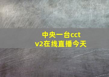 中央一台cctv2在线直播今天