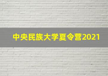 中央民族大学夏令营2021