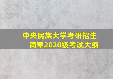 中央民族大学考研招生简章2020级考试大纲