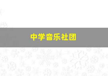 中学音乐社团