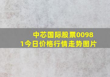 中芯国际股票00981今日价格行情走势图片