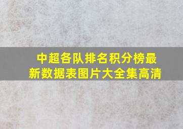 中超各队排名积分榜最新数据表图片大全集高清