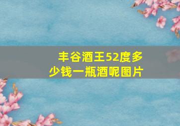 丰谷酒王52度多少钱一瓶酒呢图片