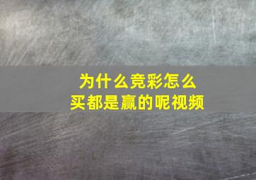 为什么竞彩怎么买都是赢的呢视频