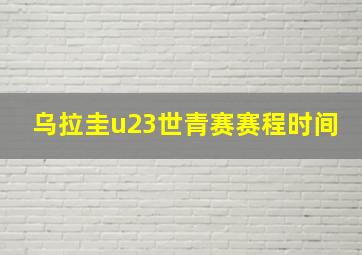 乌拉圭u23世青赛赛程时间