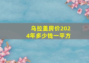 乌拉盖房价2024年多少钱一平方