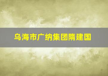 乌海市广纳集团隋建国