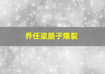 乔任梁肠子爆裂