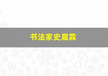 书法家史晨霖