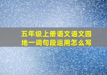 五年级上册语文语文园地一词句段运用怎么写