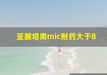 亚胺培南mic耐药大于8