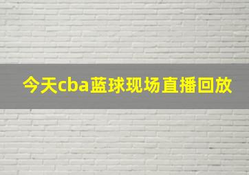 今天cba蓝球现场直播回放