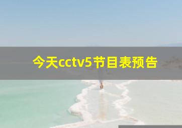 今天cctv5节目表预告