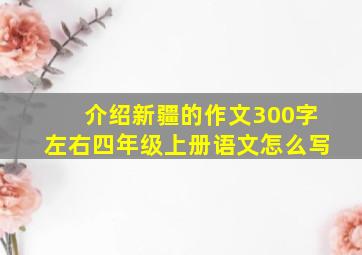 介绍新疆的作文300字左右四年级上册语文怎么写