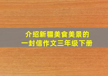 介绍新疆美食美景的一封信作文三年级下册