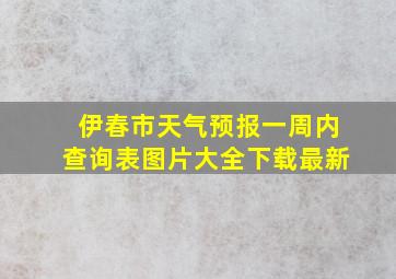 伊春市天气预报一周内查询表图片大全下载最新