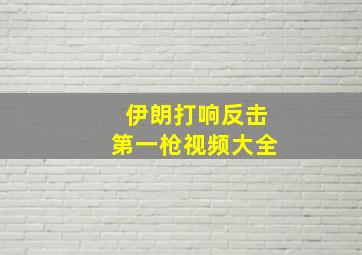 伊朗打响反击第一枪视频大全