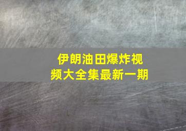 伊朗油田爆炸视频大全集最新一期