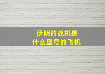 伊朗的战机是什么型号的飞机