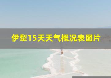 伊犁15天天气概况表图片