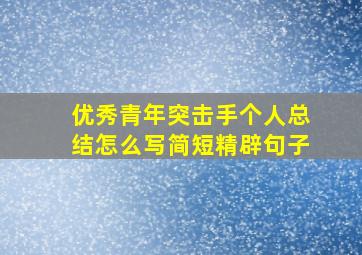 优秀青年突击手个人总结怎么写简短精辟句子