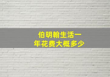 伯明翰生活一年花费大概多少