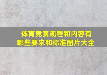 体育竞赛规程和内容有哪些要求和标准图片大全